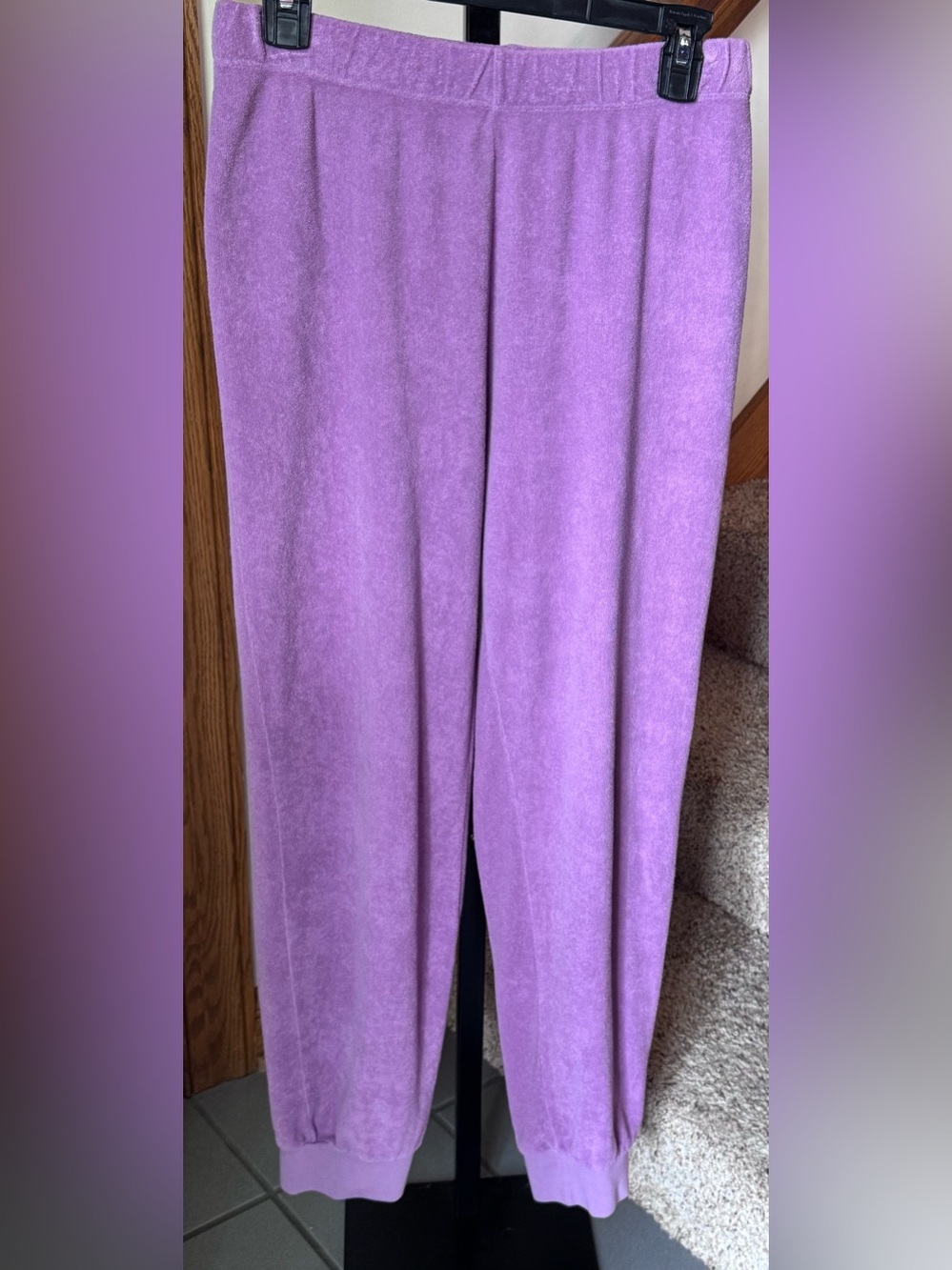 EUC Women's Suzie Kondi Dusty Lavender Terry Casual Joggers Sz. M